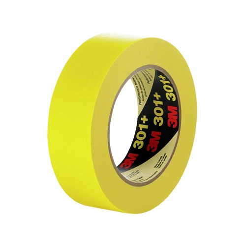 3M 301+ Performance Masking Tape, 72 mm x 55 m, Yellow
