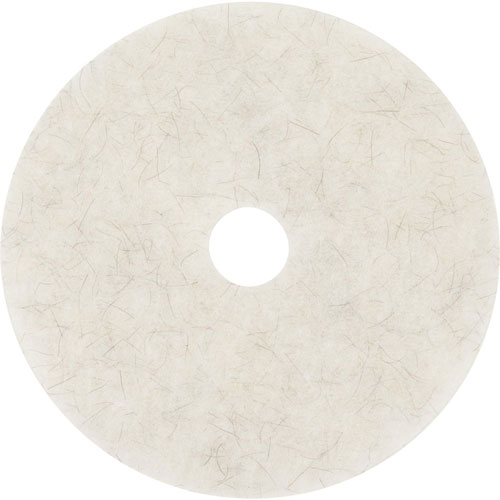3M 3300N Floor Pads, 5/Carton, Round x 27" Diameter x 1" Thickness, White