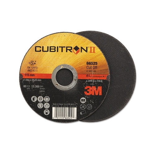 3M Cubitron II™ Cut-Off Wheel, 4-1/2 in dia, 0.045 in Thick, 60 Grit, 13300 rpm