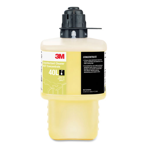 3M Disinfectant Cleaner RCT Concentrate, 1.9 L Twist N' Fill Bottle, 6/Carton