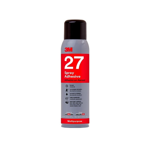 3M Multi-Purpose 27 Spray Adhesive, 13.5 oz Aerosol Can, White