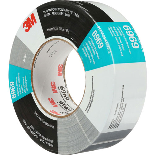 3M Poly-Coated Cloth Duct Tape for HVAC, 1.88" x 60yds, 3" Core, Silver