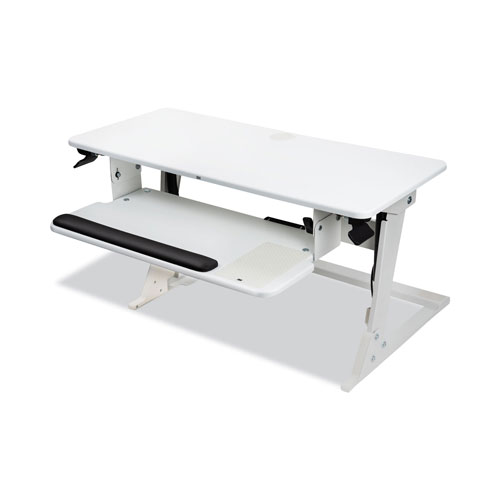 3M Precision Standing Desk, 35.4" x 23.2" x 6.2" to 20", White