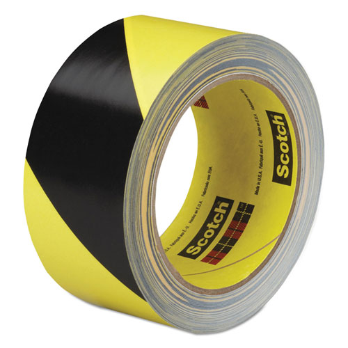 3M Safety Stripe Tape, 2" x 108 ft, Black/Yellow