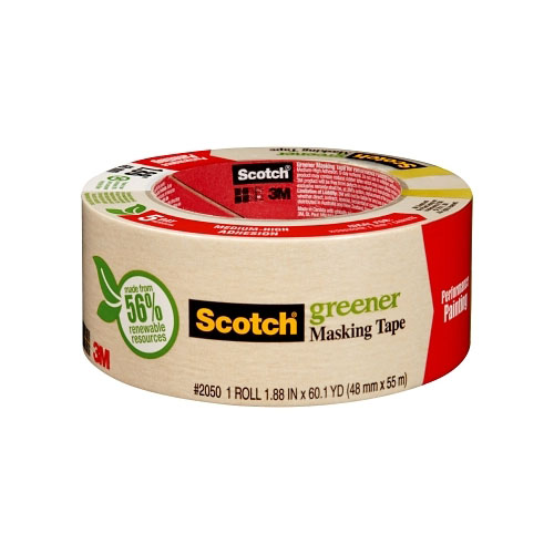 3M Scotch® 2050 Greener Masking Tape, 1.88 in x 60.1 yd, Beige