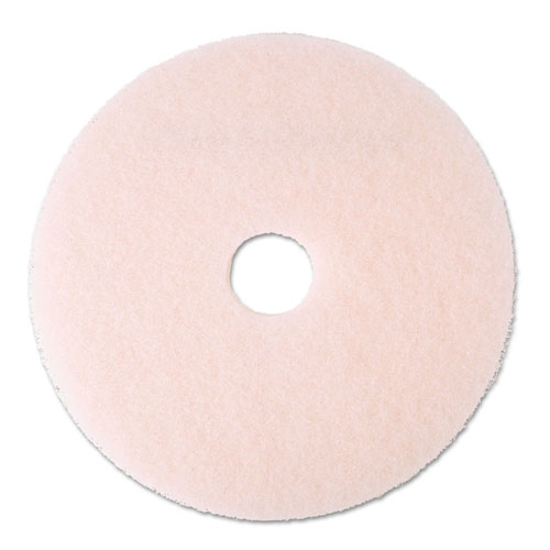 3M Ultra High-Speed Eraser Floor Burnishing Pad 3600, 20" Diameter, Pink, 5/Carton