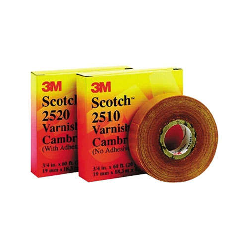 3M Varnished Cambric Tape 2520, 3/4 in x 60 ft, Yellow