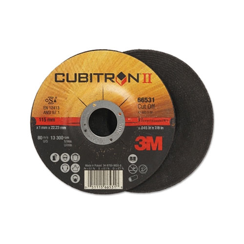 3M Cubitron II™ Cut-Off Wheel, 4-1/2 in dia, 0.045 in Thick, 60 Grit, 13300 rpm