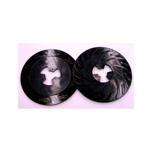 3M Disc Pad Face Plates, 7 in Dia, Hard, Black