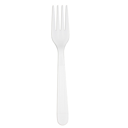 Netchoice Heavy Weight Polypropylene White Fork, Case of 1000