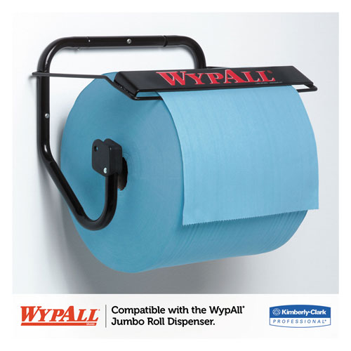 WypAll® X80 Cloths with HYDROKNIT, Jumbo Roll, 12 1/2 x 13 2/5, Blue, 475/Roll