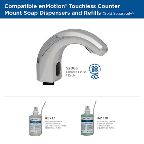 enMotion Counter Mount Soap Dispenser Refills, Dye and Fragrance Free, 1,800 mL/Bottle, 2 Bottles/Case