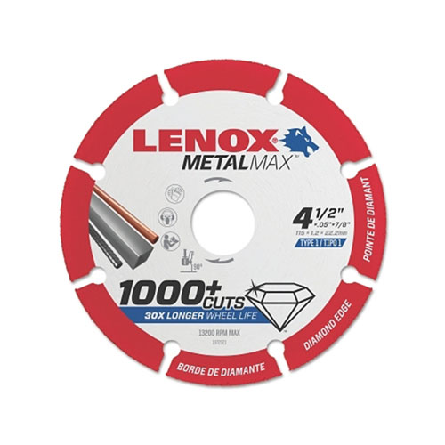 Stanley Bostitch MetalMax™ Cut-Off Wheel, 4-1/2 in, 7/8 in Arbor, Steel/Diamond