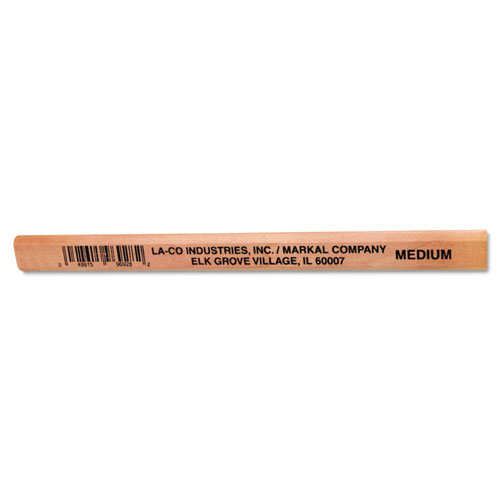 Markal Carpenter's Pencil, Black Lead, Natural Woodgrain Barrel