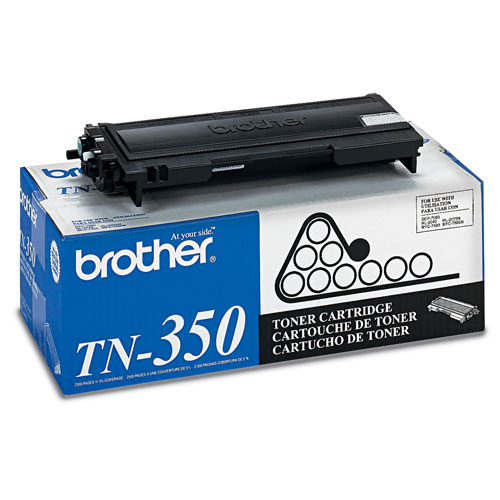 Brother TN350 Toner, 2500 Page-Yield, Black