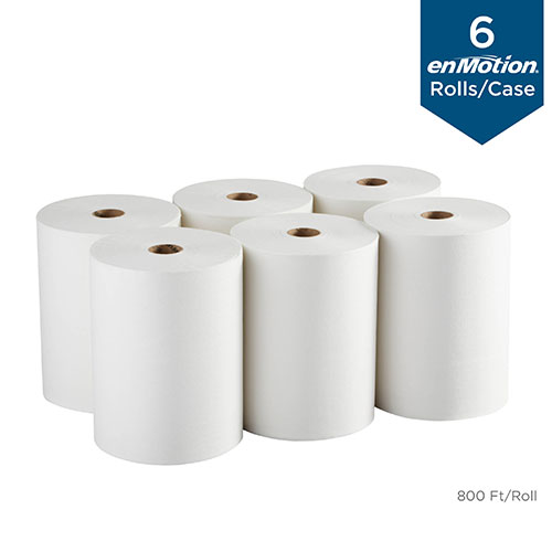 enMotion Recycled Paper Towel Roll White, 89490, 800 Feet Per Roll, 6 Rolls Per Case
