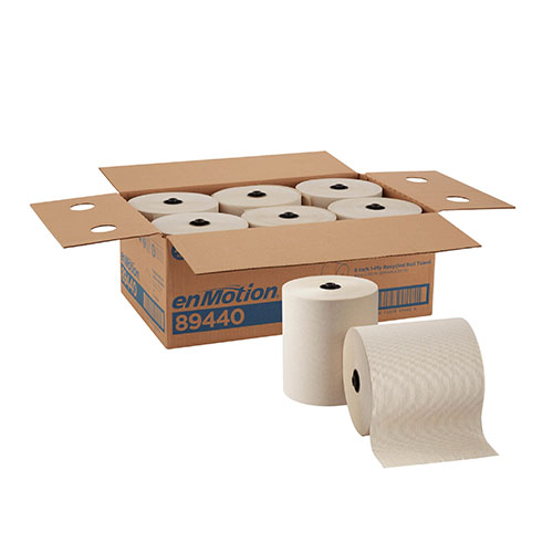enMotion 8" Recycled Paper Towel Roll, Brown, 89440, 700 Feet Per Roll, 6 Rolls Per Case