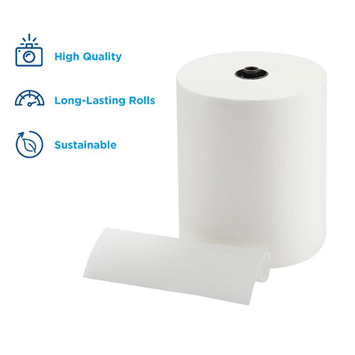 White Premium Touchless Roll Towel Georgia-Pacific enMotion 894-10 425 Length x 8.25 Width Roll of 6