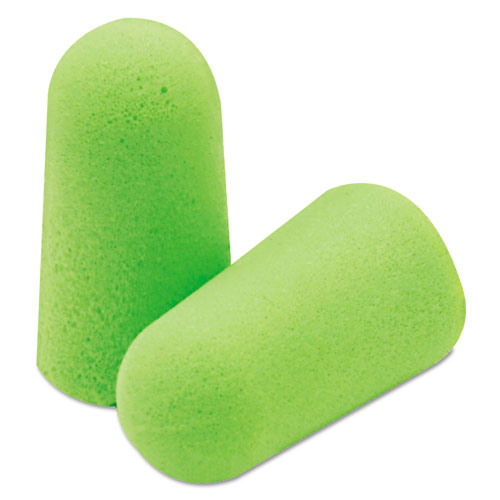 Moldex Pura-Fit Single-Use Earplugs, Cordless, 33NRR, Bright Green, 200 Pairs