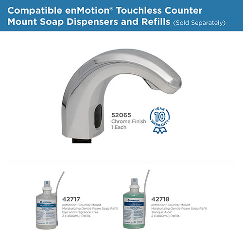 enMotion Automated Touchless Counter Mount Soap Dispenser, Chrome Finish