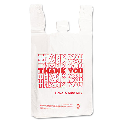 Sweet Paper Plastic Thank-You T-Sack, 2 mil, 4
