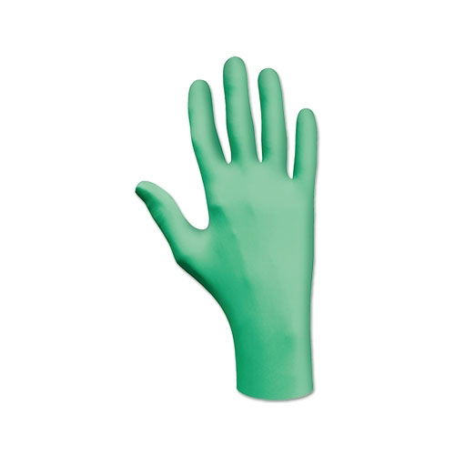 Showa Disposable Natural Rubber Latex Gloves, Lightly Powdered, 5 mil, Large, Green