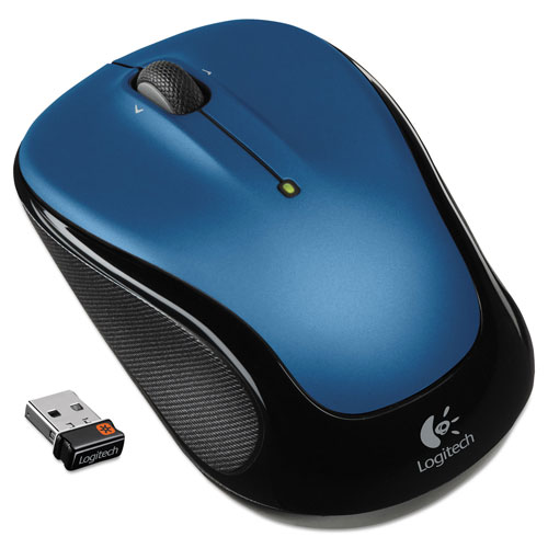 Logitech M325 Wireless Mouse, 2.4 GHz Frequency/30 ft Wireless Range, Left/Right Hand Use, Blue