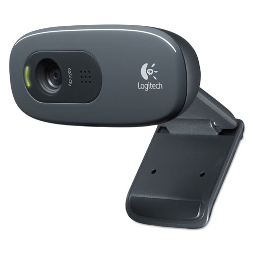 Logitech C270 HD Webcam, 1280 pixels x 720 pixels, 1 Mpixel, Black
