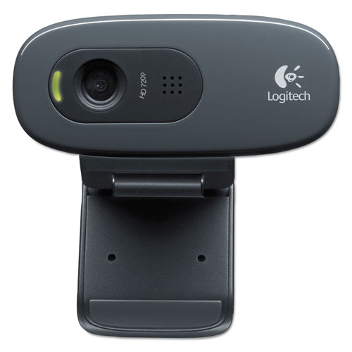 Logitech C270 HD Webcam, 1280 pixels x 720 pixels, 1 Mpixel, Black