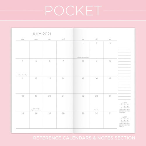 At-A-Glance Academic 2-year Monthly Planner, Pocket Size, Academic, Monthly, 2 Year, July till June, 1 Month Double Page Layout