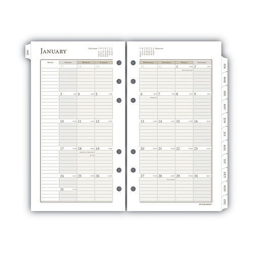 At-A-Glance 1-Page-Per-Day Planner Refills, 6.75 x 3.75, White Sheets, 12-Month (Jan to Dec): 2024