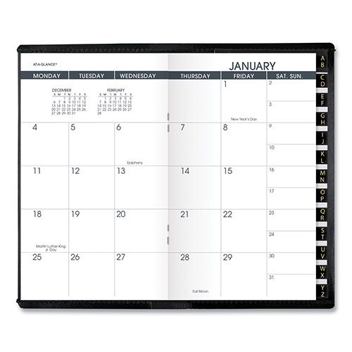 At-A-Glance Pocket-Size Monthly Planner, 6 x 3.5, Black Cover, 13-Month (Jan to Jan): 2024 to 2025