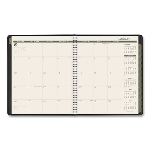 At-A-Glance Recycled Monthly Planner, 11 x 9, Black Cover, 13-Month (Jan to Jan): 2024 to 2025