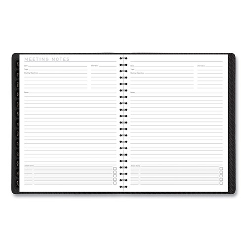 At-A-Glance Contemporary Weekly/Monthly Planner, Vertical-Column Format, 11 x 8.25, Graphite Cover, 12-Month (Jan to Dec): 2024