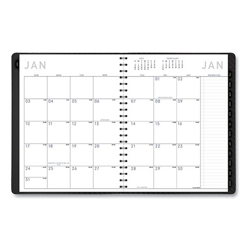 At-A-Glance Contemporary Weekly/Monthly Planner, Vertical-Column Format, 11 x 8.25, Graphite Cover, 12-Month (Jan to Dec): 2024