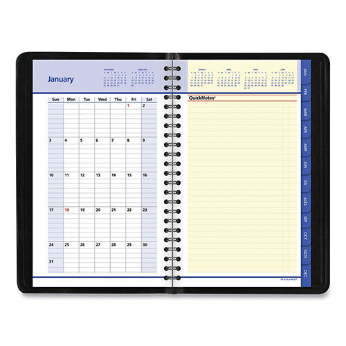 At-A-Glance QuickNotes Weekly Block Format Appointment Book, 8.5 x 5.5, Black Cover, 12-Month (Jan to Dec): 2023