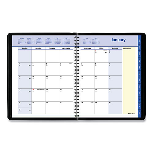At-A-Glance QuickNotes Monthly Planner, 8.75 x 7, Black Cover, 12-Month (Jan to Dec): 2024