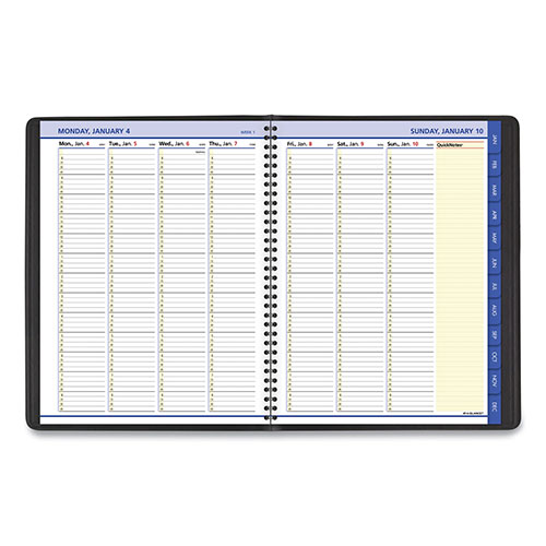 At-A-Glance QuickNotes Weekly/Monthly Appointment Book, 11 x 8.25, Black, 2022