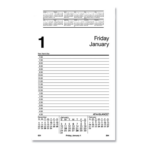 At-A-Glance Pad Style Desk Calendar Refill, 5 x 8, White Sheets, 2023