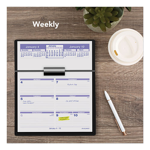 At-A-Glance Flip-A-Week Desk Calendar and Base, 7 x 5.5, White Sheets, 12-Month (Jan to Dec): 2024