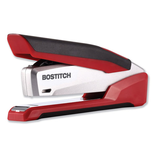 Stanley Bostitch InPower Spring-Powered Premium Desktop Stapler, 28-Sheet Capacity, Red/Silver