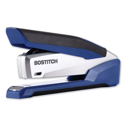 Stanley Bostitch InPower Spring-Powered Premium Desktop Stapler, 28-Sheet Capacity, Blue/Silver
