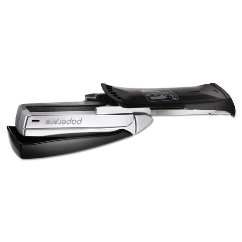 Stanley Bostitch Inspire Premium Spring-Powered Full-Strip Stapler, 20-Sheet Capacity, Black/Silver