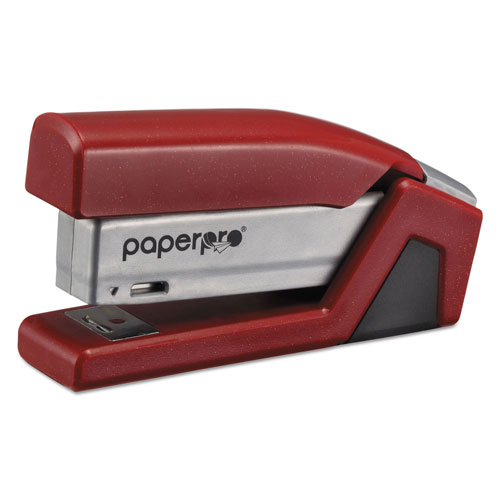 Stanley Bostitch InJoy Spring-Powered Compact Stapler, 20-Sheet Capacity, Red