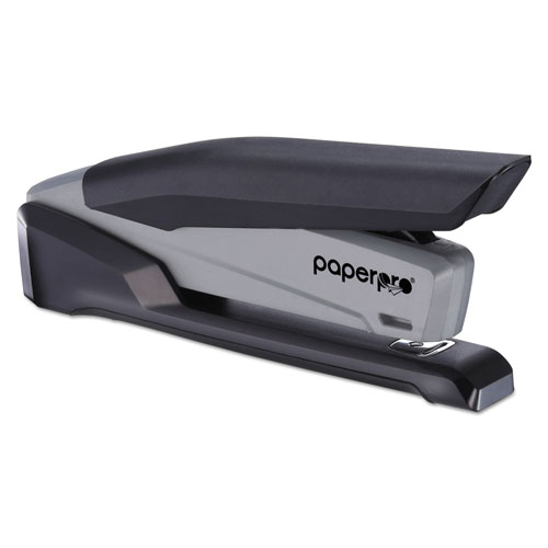 Stanley Bostitch EcoStapler Spring-Powered Desktop Stapler, 20-Sheet Capacity, Black/Gray