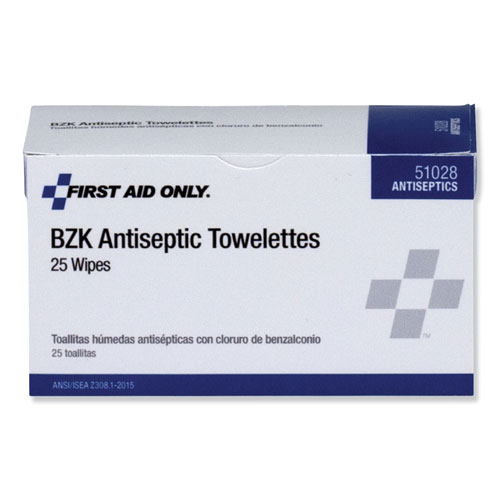 Physicians Care First Aid Antiseptic Towelettes, 25/Box