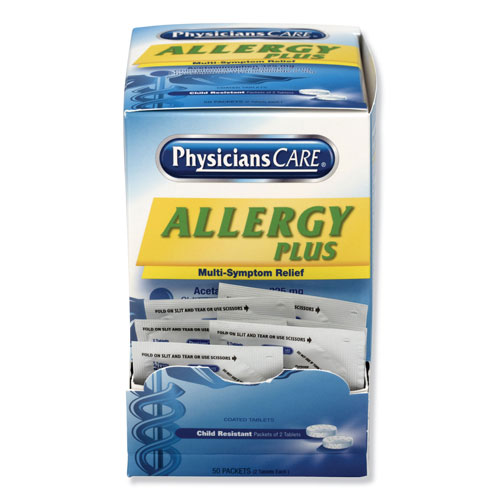 Physicians Care Allergy Antihistamine Medication, Two-Pack, 50 Packs/Box