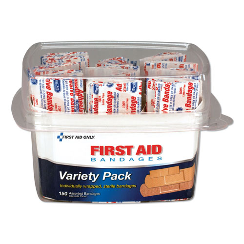 Physicians Care First Aid Bandages, Assorted, 150 Pieces/Kit