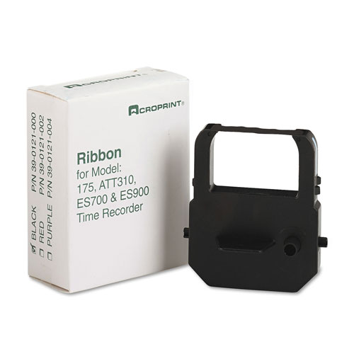 Acroprint Time Recorder Time Recorder 39-0121-000 Ribbon Cartridge for Electronic Payroll Time Recorders, Black