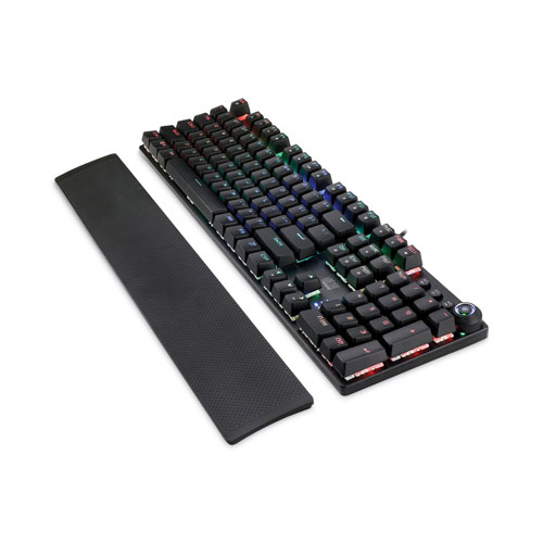 Adesso RGB Programmable Mechanical Gaming Keyboard with Detachable Magnetic Palmrest, 108 Keys, Black